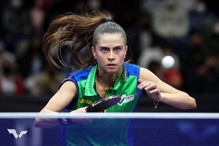 Bruna Takahashi no WTT Commander de Lima 2025 (Foto: World Table Tenis)