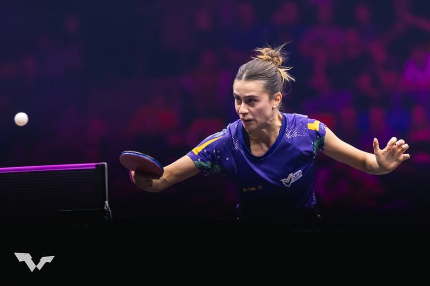 Bruna Takahashi no WTT de Montpellier 2025 (Foto: World Table Tenis)