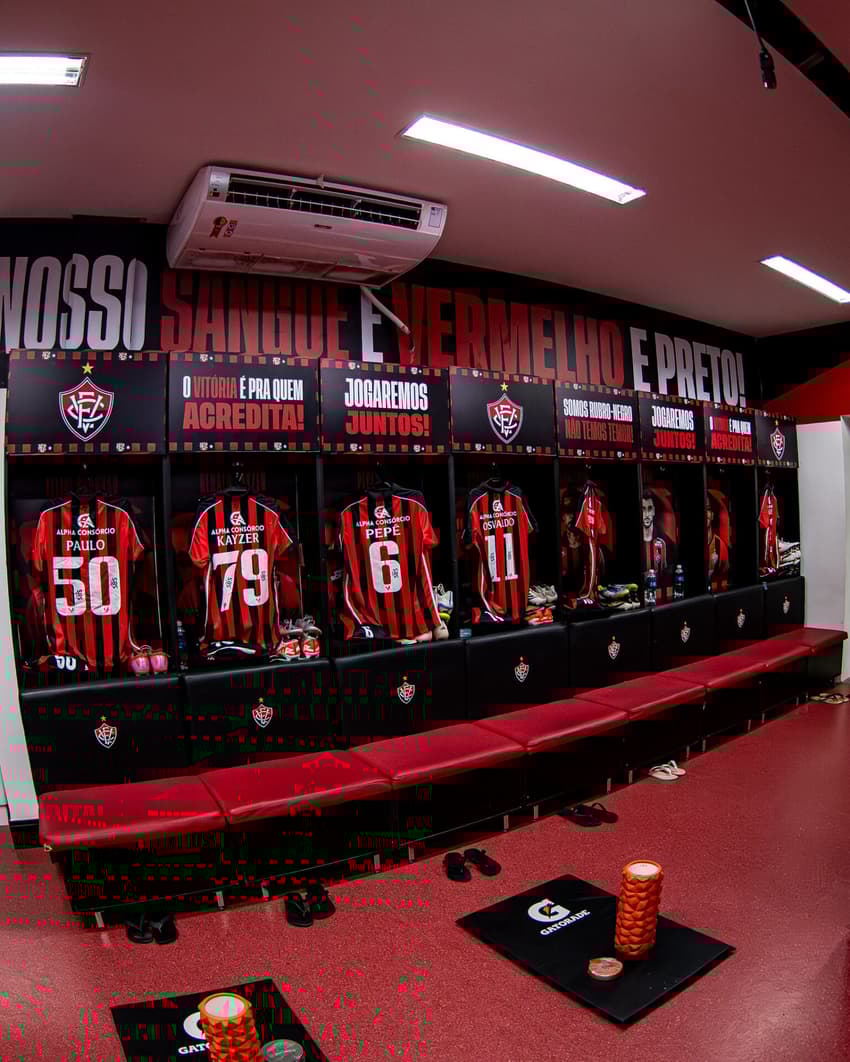 Vestiário do Vitória (Foto: Victor Ferreira / EC Vitória)