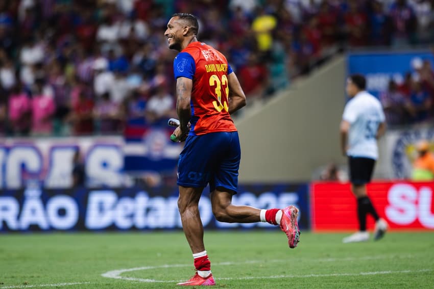 David Duarte comemora gol do Bahia contra o Grêmio (Foto: Letícia Martins/EC Bahia)