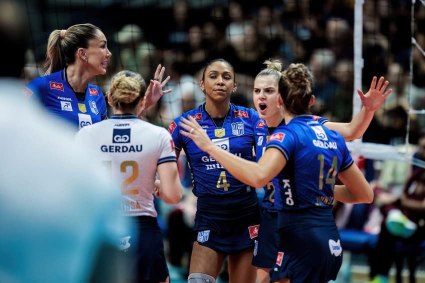 Minas enfrentou o Fluminense na Superliga feminina de vôlei (Foto: Hedgard Moraes / Minas Tênis Clube)