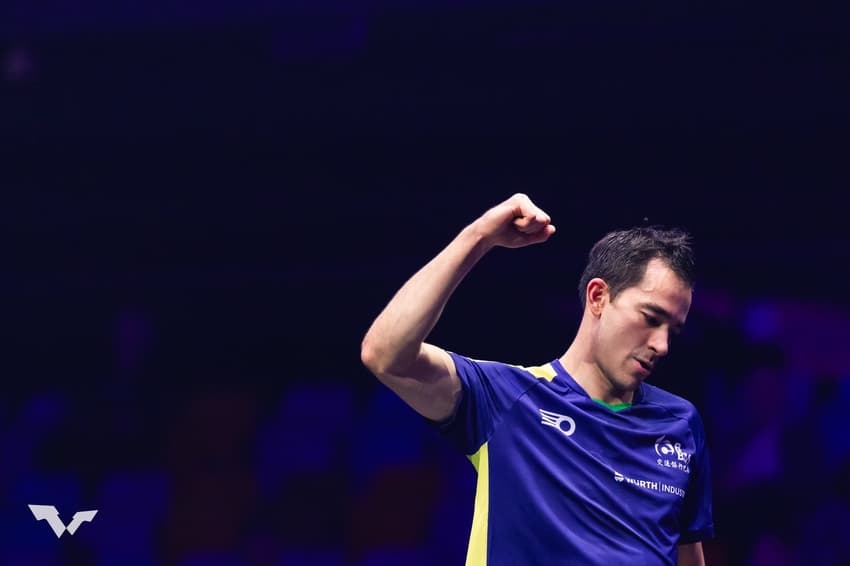 Hugo Calderano no WTT Champions de Frankfurt 2025 (Foto: World Table Tennis)