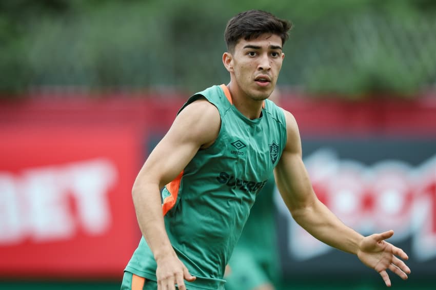 Lezcano em treinamento pelo Fluminense (Foto: Marcelo Gonçalves / Fluminense FC)