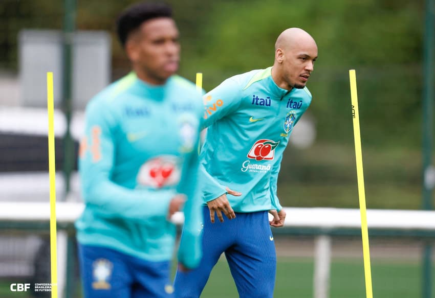 Fabinho e Estevão, cria do Palmeiras (Foto:  Rafael Ribeiro / CBF)