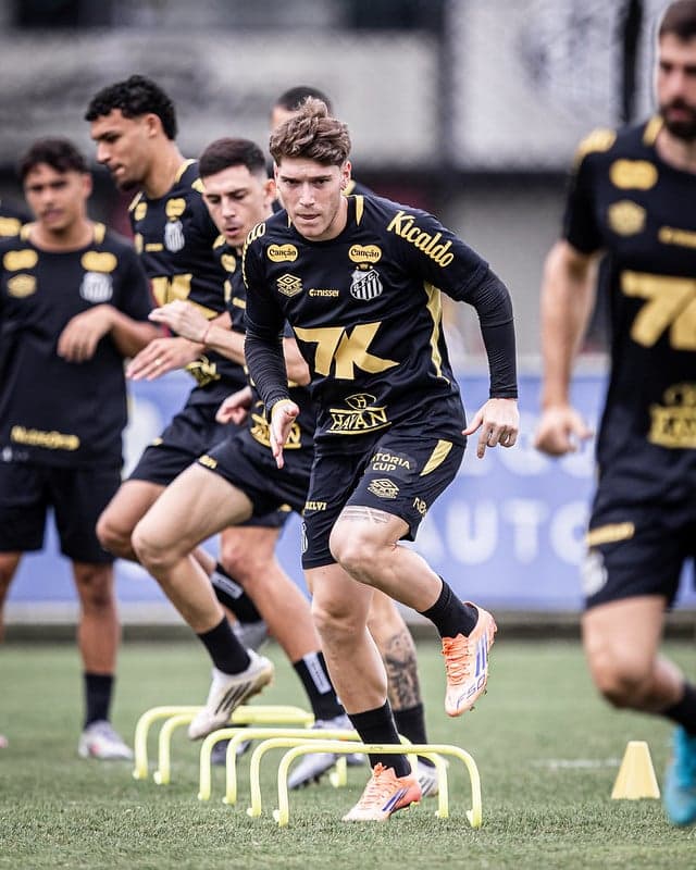 Rollheiser foi autor do gol da vitória do Santos contra o Palmeiras. (Foto: Divulgação/ Santos FC)