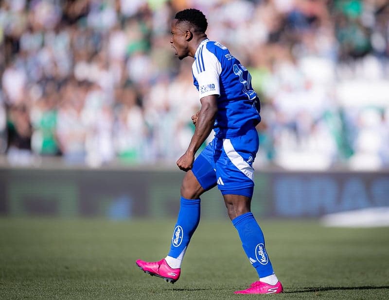 Sinisterra comemora gol do Cruzeiro contra Juventude (Foto: Lucas Bubols/Cruzeiro)