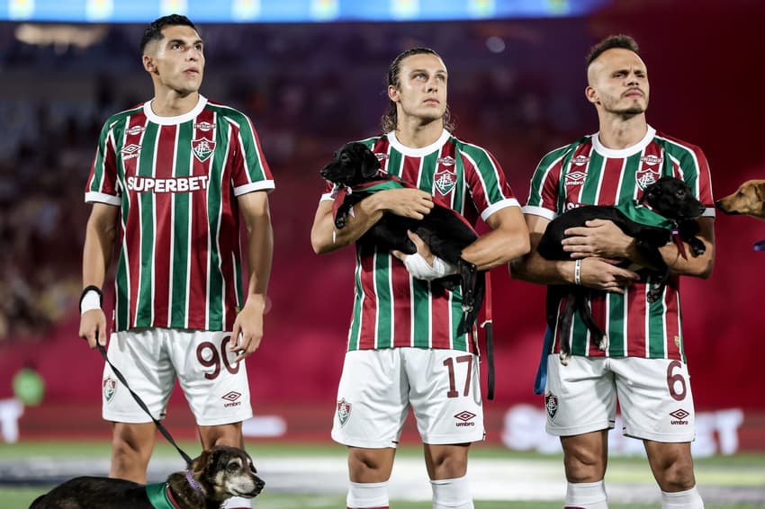 Serna e Canobbio antes de Fluminense x São Paulo (Foto: Lucas Merçon/ Fluminense)