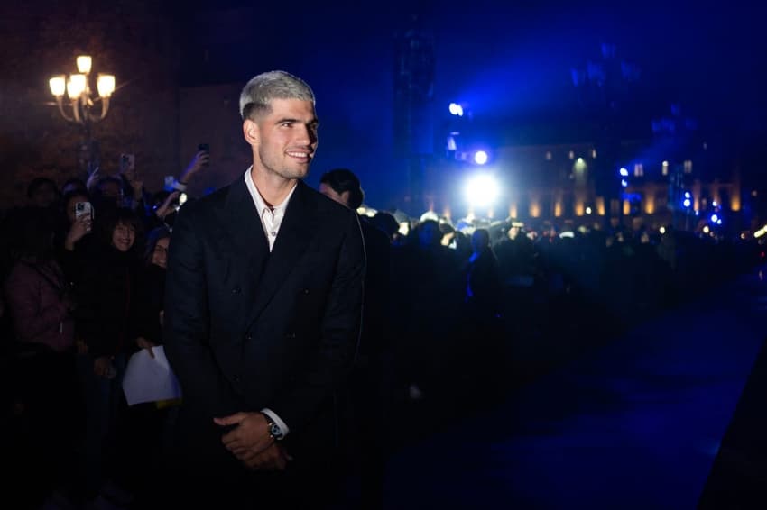 O espanhol Carlos Alcaraz em noite de gala no ATP Finals de Turim