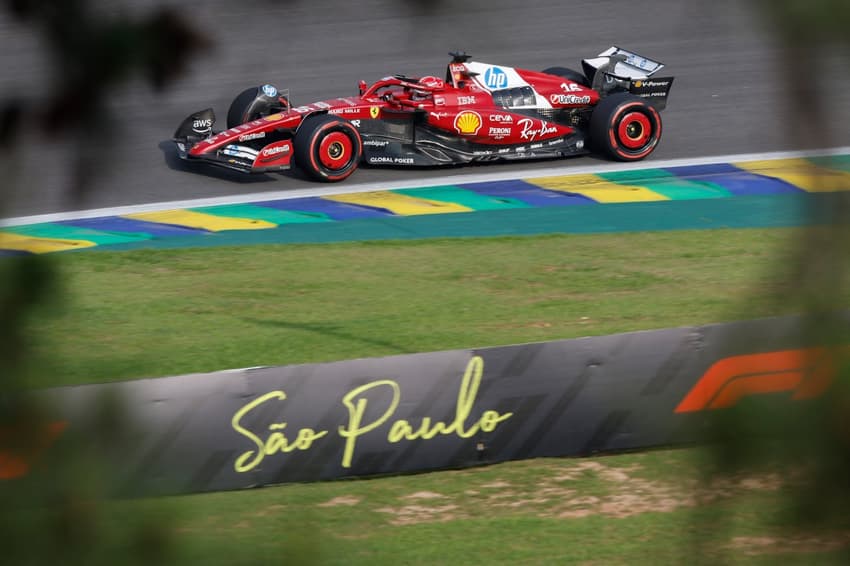 Leclerc no Autódromo de Interlagos (Foto: Miguel Schincariol/ AFP)