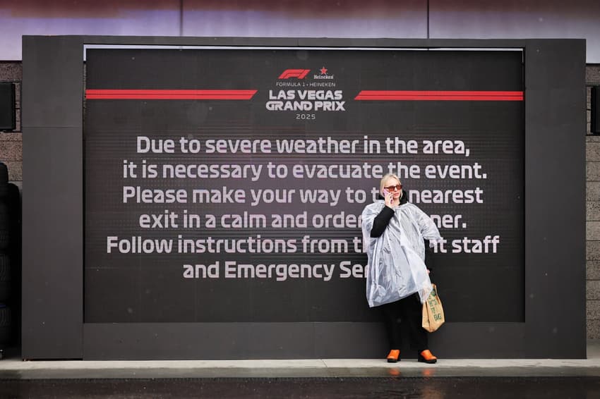 Alerta climático é emitido em evento da F1 em Las Vegas (Foto: Hector Vivas/Getty Images/AFP)