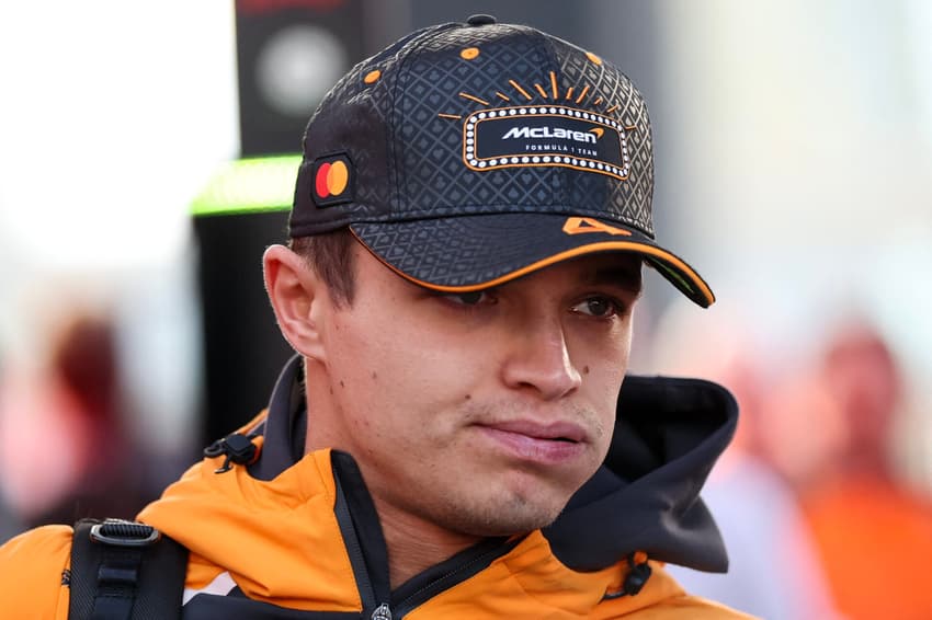 Lando Norris no TL1 do GP de Las Vegas de F1 (Foto: Patrick T. Fallon / AFP)