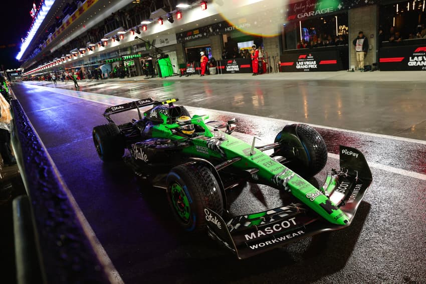 Gabriel Bortoleto na classificação do GP de Las Vegas de F1 (Foto: Cristobal Herrera-Ulashkevich / Pool / AFP