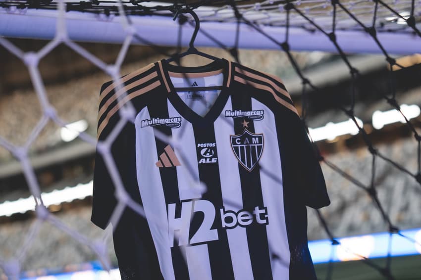 Camisa do Atlético na Arena MRV (Foto: Pedro Souza / Atlético)