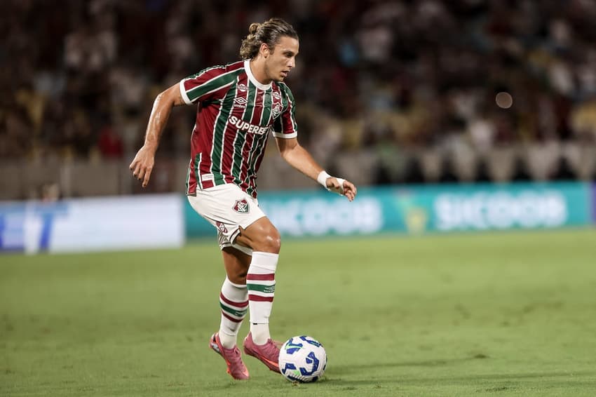 Canobbio em campo pelo Fluminense contra o São Paulo