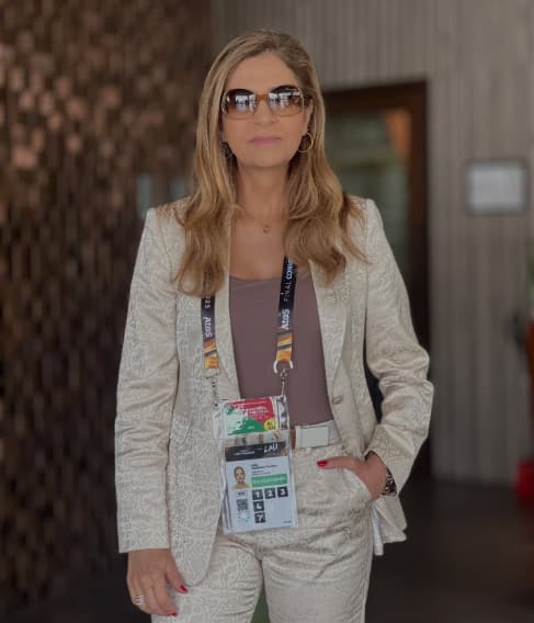 Leila Pereira publicou fotos horas antes de ir para o estádio Monumental, palco da decisão (Foto: Divulgação/Instagram)
