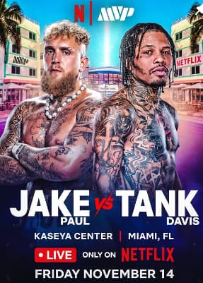 Divulgação da luta entre Jake Paul e Tank Davis (Foto: Divulgação / Instagram)