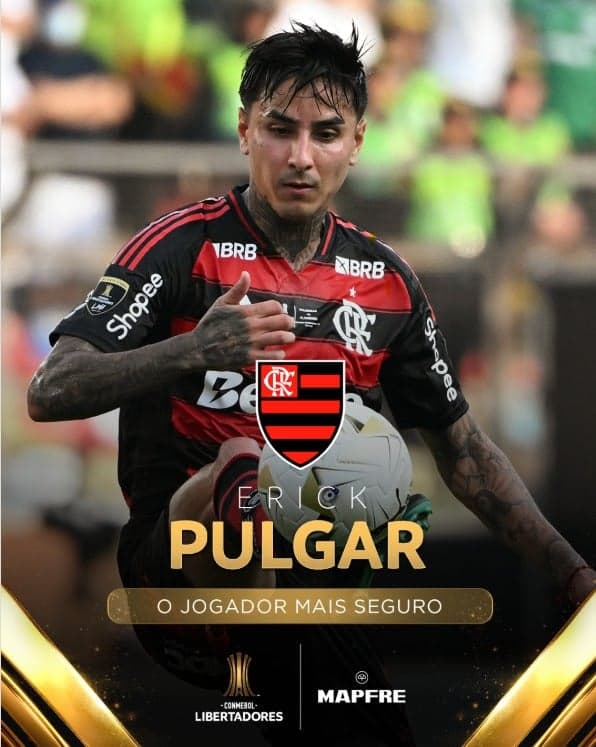 Pulgar recebeu premiação individual da Libertadores por atuação na final (Foto: Divulgação)