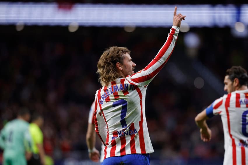 Griezmann comemorando o gol marcado contra o Levante (Foto Oscar del PozoAFP)