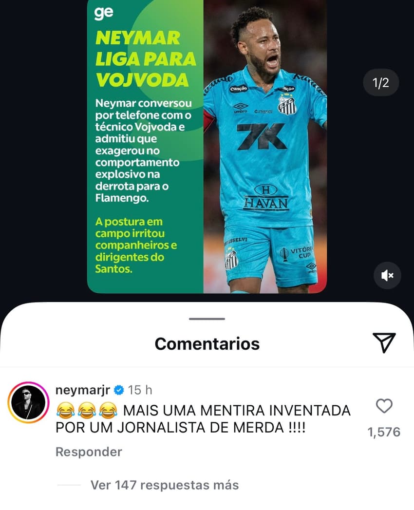 Neymar redes sociais