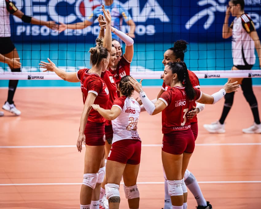 Tijuca Tênis Clube contra o Sesc Flamengo pela Superliga Feminina (Foto: Thiago Mendes / CBV)