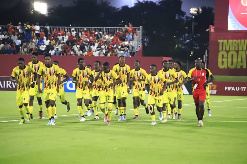 Jogadores da Uganda na Coap do Mundo sub-17 (Foto: Reprodução/X)