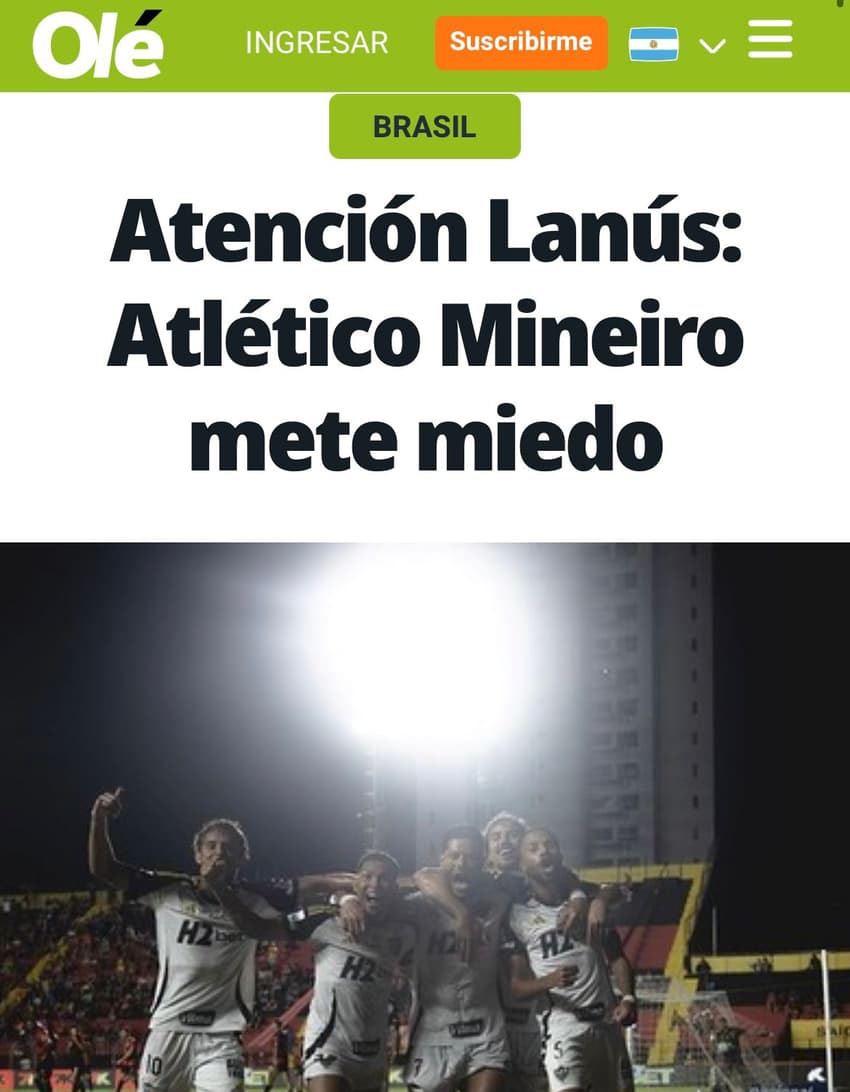 Jornal argentino olé (reprodução)