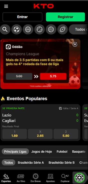 App KTO para Android com login por biometria