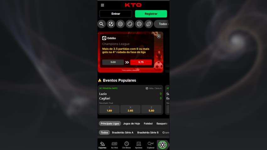 App KTO para Android com login por biometria