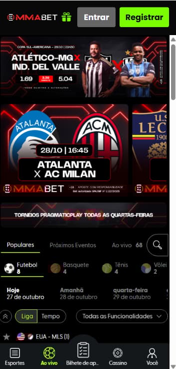 Nova casa de apostas MMABet com destaque para jogos da liga italiana