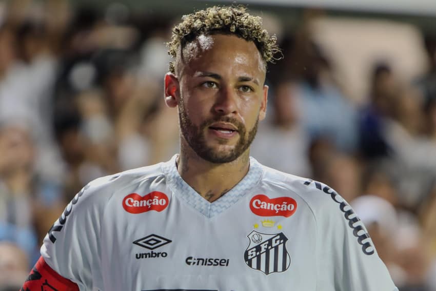 Neymar durante partida entre Santos e Palmeiras no Brasileirão (Foto: Raphael Campos Do Prado/Mochila Press/Gazeta Press) 