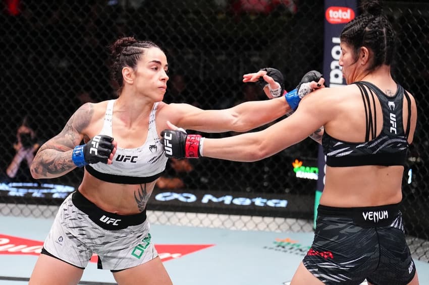Norma Dumont venceu Ketlen Vieira no card preliminar do UFC Vegas 110 (Foto: Reprodução: Chris Unger / Zuffa LLC / UFC)
