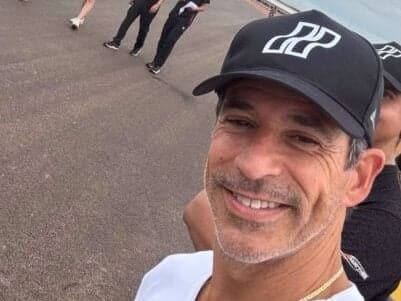 Helio Castroneves no autódromo de Cuiabá (Foto: Helio Castroneves)