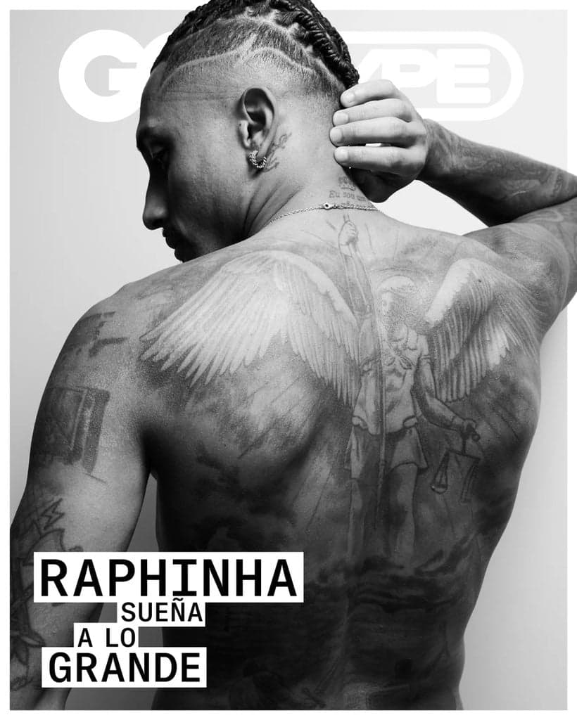 Raphinha para a GQ da Espanha (Foto: Reprodução/X)