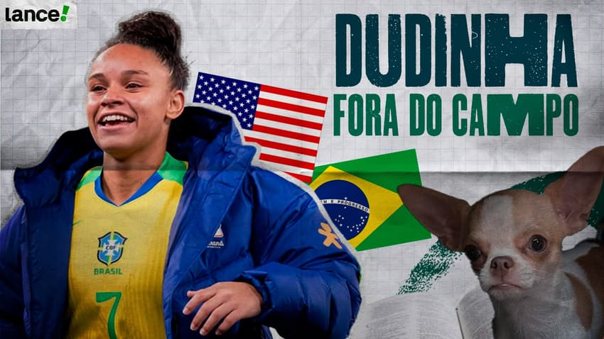 Dudinha fala sobre sonhos, família e saudade do Brasil. (Foto: Design/Lance!)