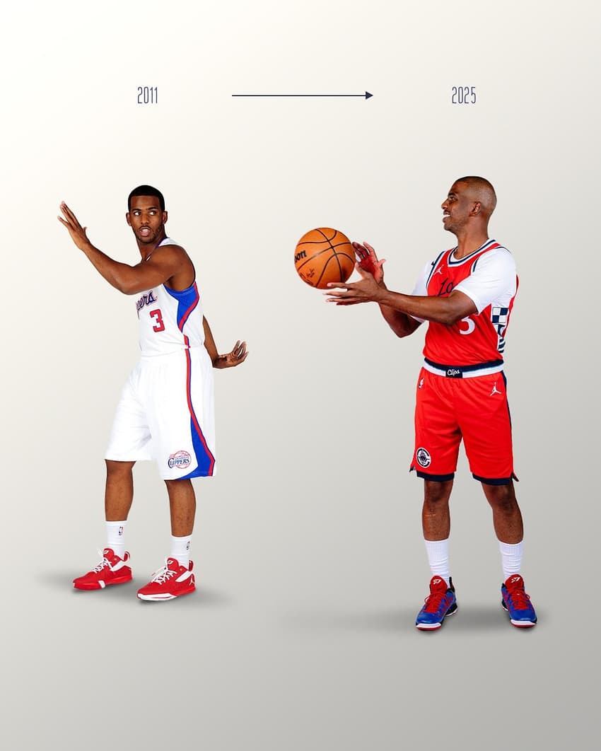 Chris Paul no Clippers (Foto: Reprodução / Instagram @laclippers)