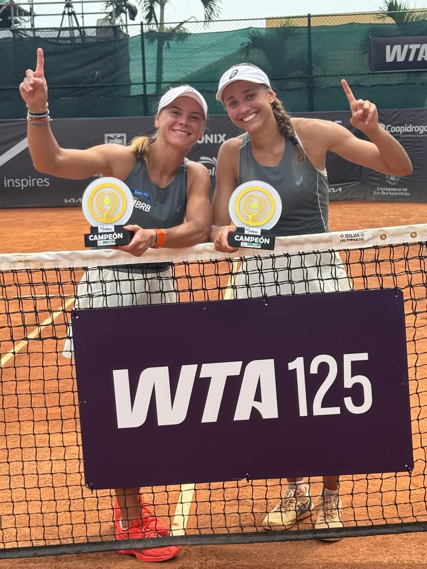 Ana Candiotto e Laura Pigossi venceram o WTA 125 de Cáli. (Foto: Reprodução / Instagram)