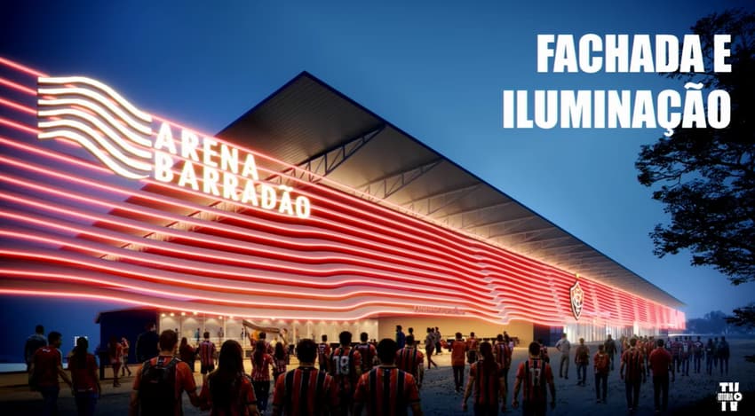 Fachada da Arena Barradão (Foto: reprodução / TV Vitória)