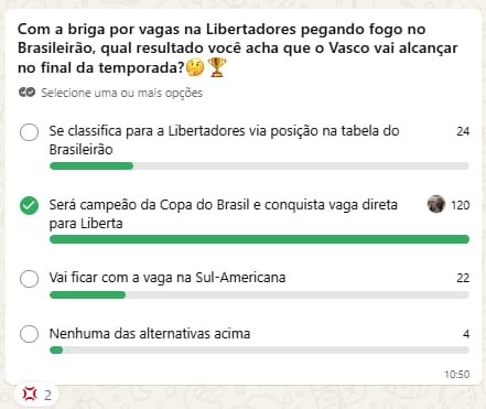 Torcedores do Vasco participam de enquete no canal Lance! Vasco