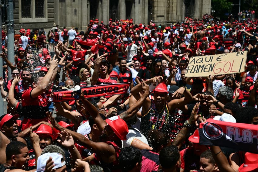 Torcida Flamengo - Festa do título da Libertadores