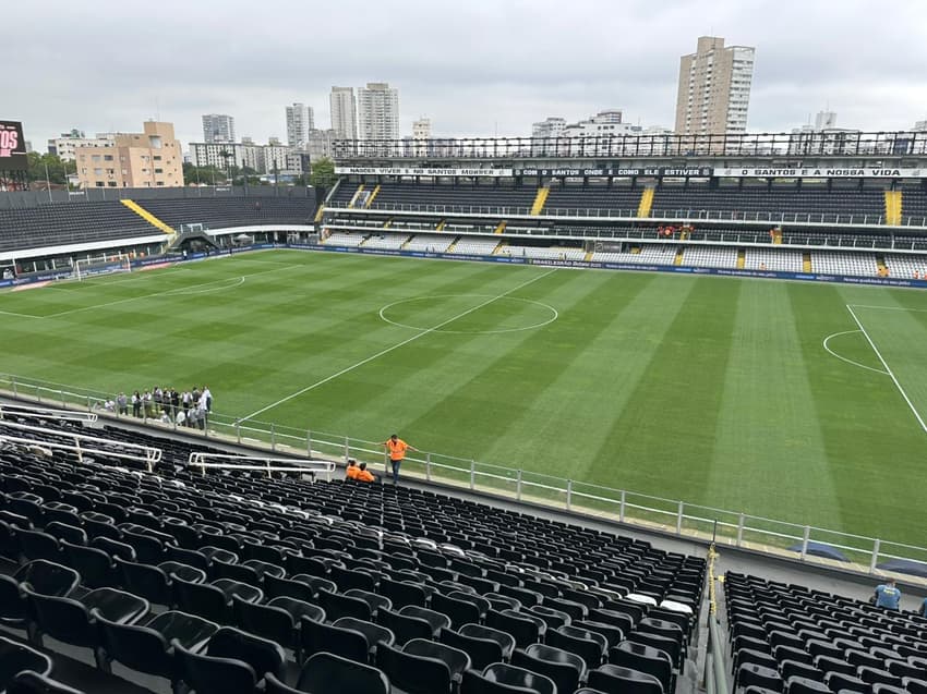 Vila Belmiro antes de Santos x Fortaleza (Foto: Juliana Yamaoka)