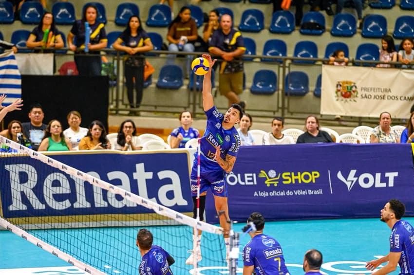 Campinas vence São José (Foto: Pedro Teixeira/Vôlei Renata)