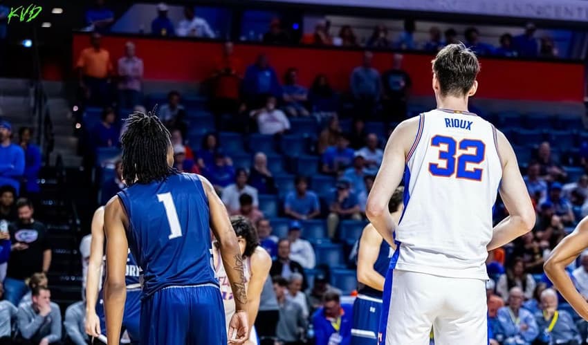 Olivier Rioux estreou no basquete universitário americano (NCAA) pela equipe do Florida Gators (Foto: Reprodução / Instagram)