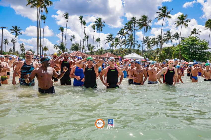 Preparativos para competição de águas abertas (Foto: Bulos Photo Art Estúdio/ Divulgação FBDA)