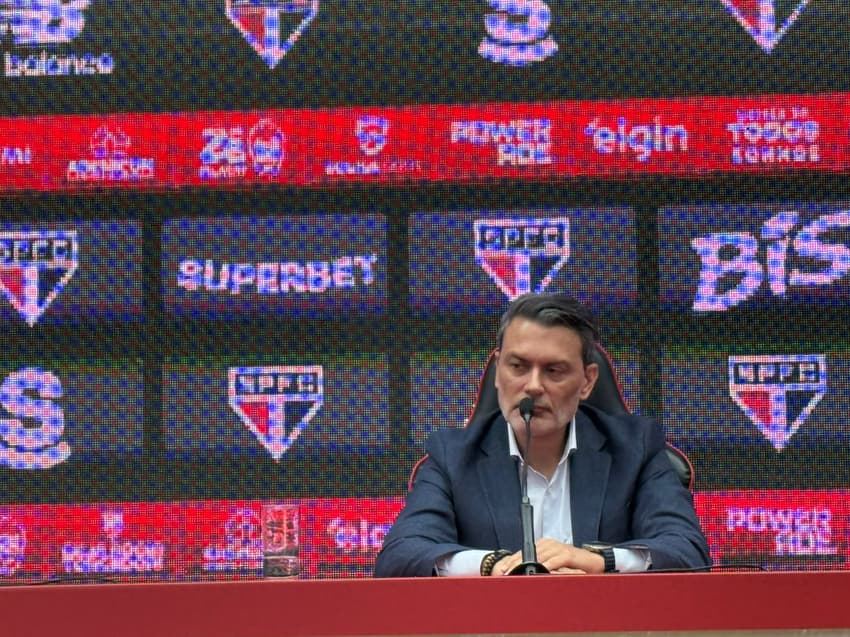 Rui Costa concedeu coletiva no SuperCT (Foto: Izabella Giannola/ Lance!)