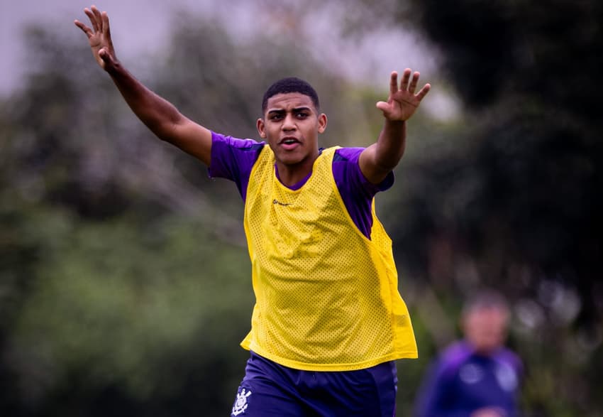 Gui Negão durante treino do Corinthians (Foto: Rodrigo Coca/Agência Corinthians)