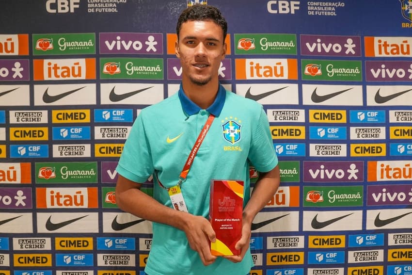João Pedro é goleiro do Santos e da Seleção Brasileira Sub-17 (Foto: Nelson Terme/CBF)