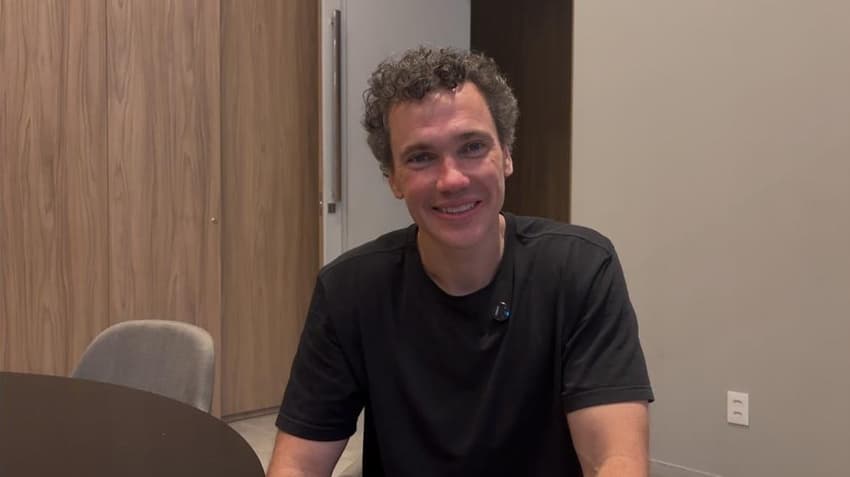 Bruno Soares durante entrevista antes do Legends Tennis Cup