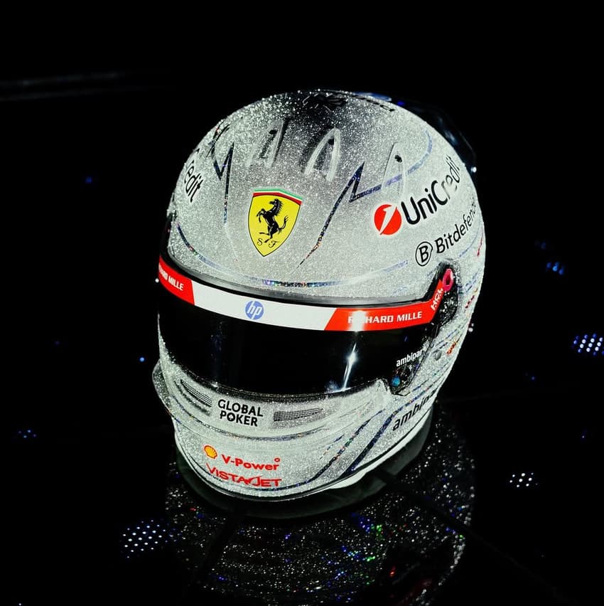 Capacete de Hamilton para o GP de Las Vegas da Fórmula 1 (Foto: Reprodução Instagram)