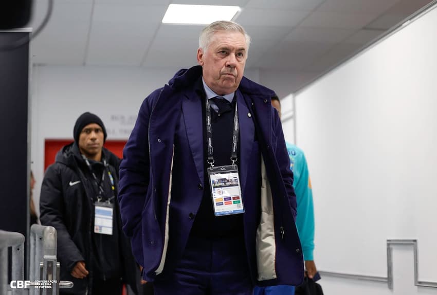 Carlo Ancelotti antes do amistoso entre Brasil e Tunísia (Foto: Rafael Ribeiro / CBF)
