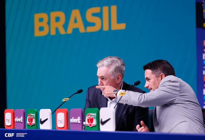 Carlo Ancelotti e Rodrigo Caetano têm trajeto traçado até a Copa do Mundo de 2026